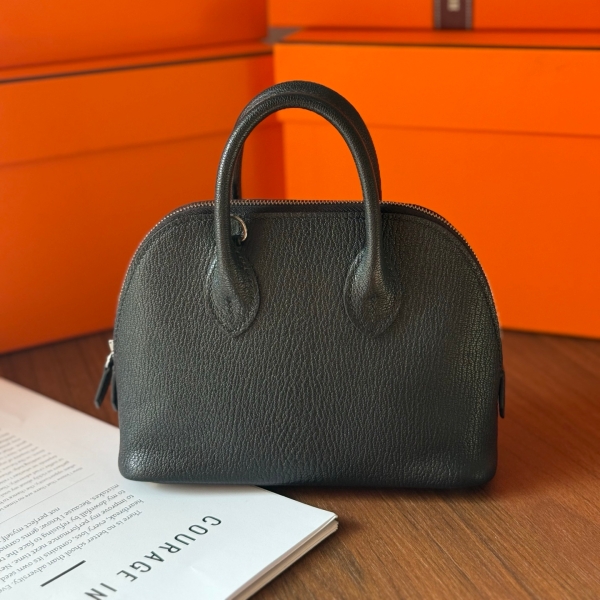 【エルメス HERMES】ボリード1923 ミニ ブラック (89) シェーブル・ミゾール シルバー金具（100％手縫）